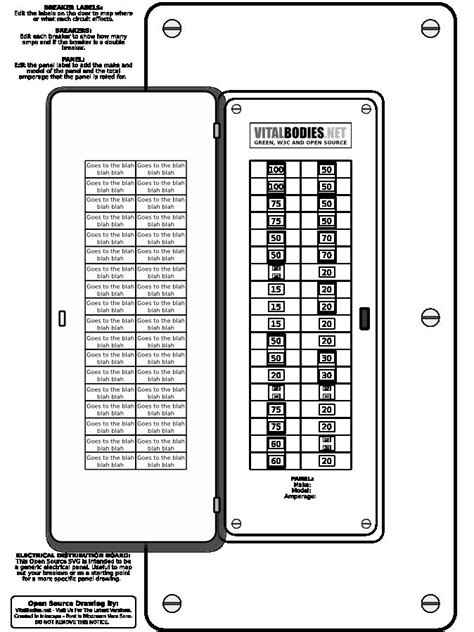 electric box label template|free printable electrical panel labeling.